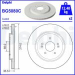 DELPHI féktárcsa DELPHI BG5080C (BG5080C)