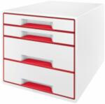 Leitz Cabinet cu 4 sertare WOW Leitz rosu/alb E52132026