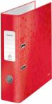 Leitz Biblioraft 180° WOW, carton laminat, partial reciclat, certificare FSC, A4, 52 mm, Leitz rosu E10060026