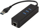 LogiLink UA0173A dokkoló állomás és port replikátor USB 3.2 Gen 1 (3.1 Gen 1) Type-A Fekete (UA0173A)