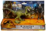 Mattel Dr. Ian Malcolm Si Velociraptor Figurina