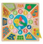 New Classic Toys Puzzle Lemn Ceas Educativ, 24 Piese Puzzle