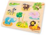 New Classic Toys Puzzle Lemn Safari, 8 Piese Puzzle