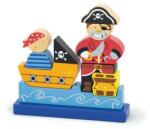 New Classic Toys Puzzle Lemn 3D Pirat, 10 Piese Puzzle