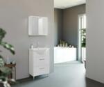 Savinidue Smart 55cm-es lenyílós fiókos fürdőszobaszekrény polccal + mosdó - mindigbutor
