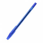 BLUERING Golyóstoll eldobható kupakos kerek test bordázott fogórész Bluering® , írásszín kék (JJ20413R) - tobuy