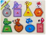 Sunman Joc educativ din lemn, Animale salbatice, 8 piese