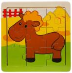 Sunman Puzzle din lemn, Animale domestice, 9 piese (S00002907_001w) Puzzle