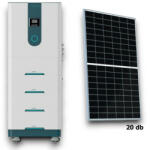 Lenercom Napelemes rendszer 20 kWh energiatárolóval, monokristályos napelemmel, 8 kW-os 3 fázisú inverterrel (NAPELEM_ENERGIATAROLO_20KWH8KW)