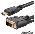 BlackBird Kábel HDMI male to DVI 24+1 male kétirányú, 1m BH1302 (BH1302)