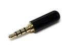 Thunder Germany JCK-403B 3, 5 mm 4 pólusú Jack dugó, fekete ház (4P aranyozott) - mkaudio