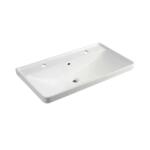 Mereo Mereo, Bútor dupla mosogató, 101x47, 5x20, 5 cm, kerámia, fehér, MER-UC10148D (MER-UC10148D)