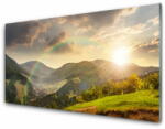  tulup. hu Akrilkép Meadow Mountain Sunset 120x60 cm 4 fogas