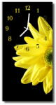  tulup. hu Négyszögletes üvegóra Flowers Nature sárga szirmok 30x60 cm