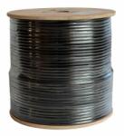 Teletronik Koax kábel RG6 CCS Trishield 305m-es dob, fekete