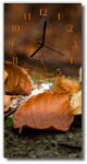  tulup. hu Négyszögletes fali üvegóra Nature Őszi barna 30x60 cm