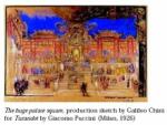 Ricordi Il Vasto Piazzale della Reggia Bozzetto per Turandot di G. Puccini (STP9)