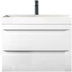  Set mobilier suspendat si lavoar, Kolpasan, Naomi, 60 cm, alb (546590)