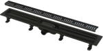  Rigola de dus AlcaDrain, Simple, cu capac, 65 cm, negru mat (APZ10BLACK-650M)