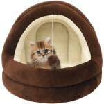 vidaXL Pat pentru pisici, maro și crem, 50x50x45 cm (171400) - comfy