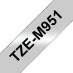 Brother TZe-M951 laminált P-touch szalag (24mm) Black on Matt Silver - 8m (TZEM951) (TZEM951)