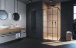 Radaway Walk-in, Radaway Modo X Black II Factory Walk-in fekete zuhanyfal 125 átlátszó - mozaikkeramia