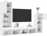 vidaXL 4 darab fehér szerelt fa fali TV-bútor LED-del (3216647) - pepita