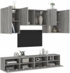 vidaXL 5 darab szürke sonoma színű szerelt fa fali TV-bútor (3216530) - pepita