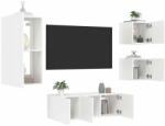 vidaXL 5 darab fehér szerelt fa fali TV-bútor LED-del (3216825) - pepita