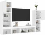 vidaXL 4 darab fehér szerelt fa fali TV-bútor LED-del (3216654) - pepita