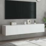 vidaXL 2 db fehér falra szerelhető TV-szekrény LED-del 60x35x31 cm (837282) - pepita