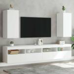 vidaXL 2 db fehér falra szerelhető TV-szekrény LED-ekkel 30, 5x35x70 cm (837233)