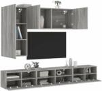 vidaXL 5 darab szürke sonoma színű szerelt fa fali TV-szekrény (3216563) - pepita