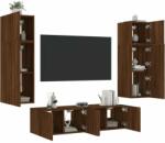 vidaXL 6 darab barna tölgyszínű szerelt fa TV-bútor LED-del (3216838) - pepita