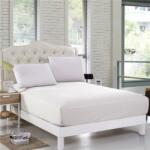 Pucioasa Husa pat tricot cu elastic saltea 100x200cm, alb