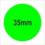  35mm fluo ZÖLD körcímke (1.000db/40)