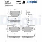 DELPHI fékbetétkészlet, tárcsafék DELPHI LP3622 (LP3622)