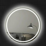 Fluminia Oglinda Fluminia, Ando R90, rotunda, iluminare LED, 3 culori, dezaburire (ML1-90-B) - klassconfort