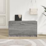 vidaXL Пейка за обувки, сив сонома, 80x24x45 см, инженерно дърво (342645)