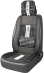 AMiO Husa scaun auto cu bile de masaj, suport lombar si tetiera, dimensiuni 131 x 46 cm, culoare Neagra (AVX-AM03648) - Technodepo