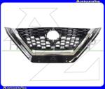 NISSAN QASHQAI 3 2021.07-2024.03 /J12/ Hűtődíszrács festett fekete, krómdíszléccel DS7142001