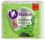 Müller Toalettpapír 4 rétegű kistekercses 100% cellulóz 24 tekercs/csomag Bambusz Müller fehér tea - tonerpiac