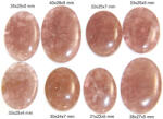  Cabochon Cuart Capsuna - Oval - 30-40x22-28x4-7 mm - 1 Buc