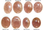  Cabochon Cuart Capsuna - Oval - 24-29x17-22x4-8 mm - 1 Buc