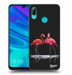 Picasee Husă neagră din silicon pentru Huawei P Smart 2019 - Flamingos couple