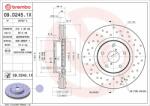 BREMBO Disc frana BREMBO 09. D245.1X - centralcar