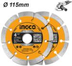 INGCO Set 2 x Discuri Diamantate intrerupte, 115mm (DMD0111523) - ingcomag Disc de taiere