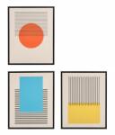 Bizzotto Set 3 tablouri canvas Geo 40x50 cm (0245176)