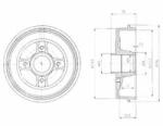 DELPHI Tambur frana RENAULT MEGANE I Scenic (JA0/1) (1996 - 2001) DELPHI BF427