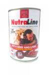 NutraLine 12 x Nutraline Dog Conserva Adult No Grain Vita/Ficat, 400 g